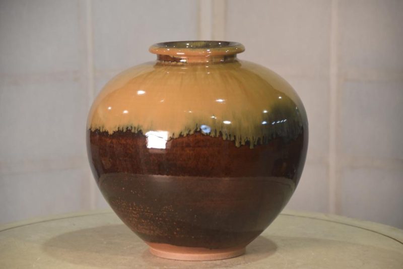 Contemporary Japanese Pottery Vase Width:250mm