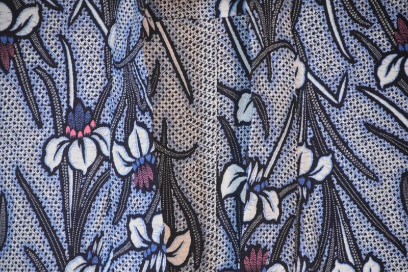 Blue Iris Japanese Cotton Shibori Vintage Yukata - Image 4