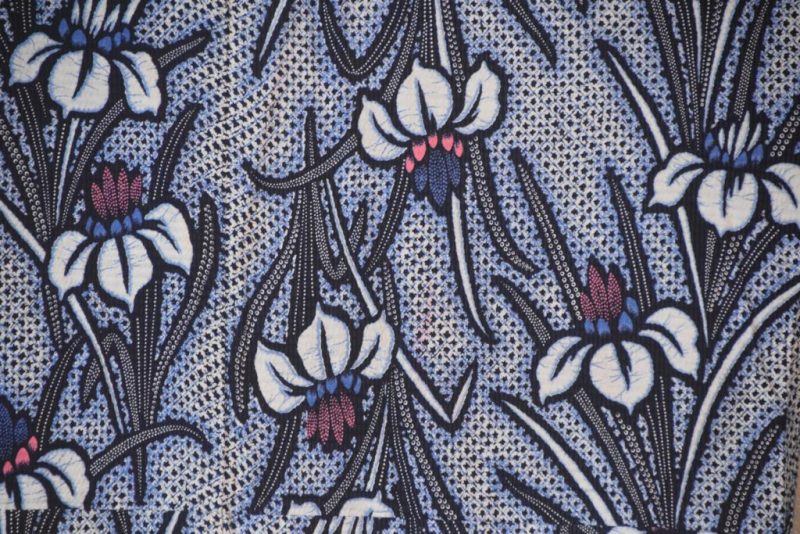 Blue Iris Japanese Cotton Shibori Vintage Yukata - Image 2