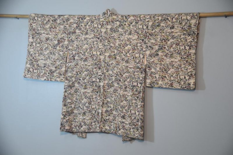 Autumn Tones with Silver Japanese Vintage Haori Jacket - Image 9