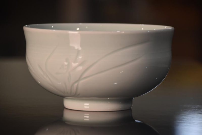 Celadon Chawan Tea Bowl in a Wooden Box Width:125mm - Image 3