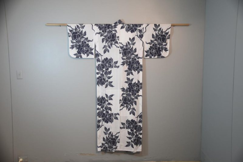 Inky Blue on White Vintage Japanese Cotton Yukata
