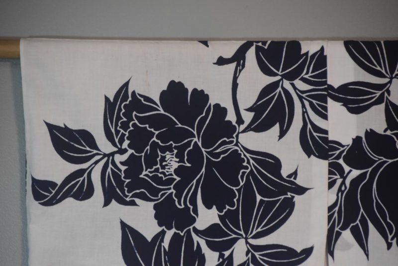 Inky Blue on White Vintage Japanese Cotton Yukata - Image 7