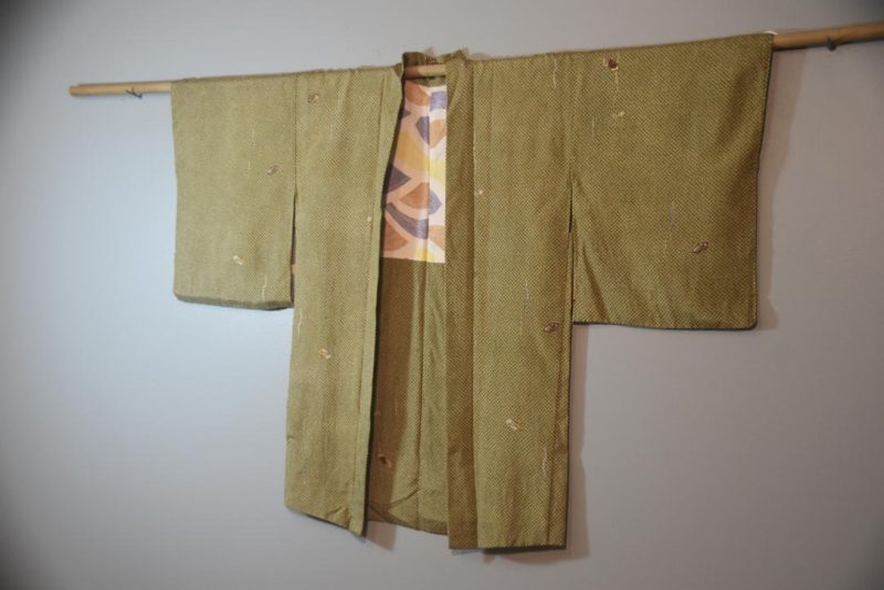 Moss Green Lightweight Japanese Vintage Haori Jacket - Image 4