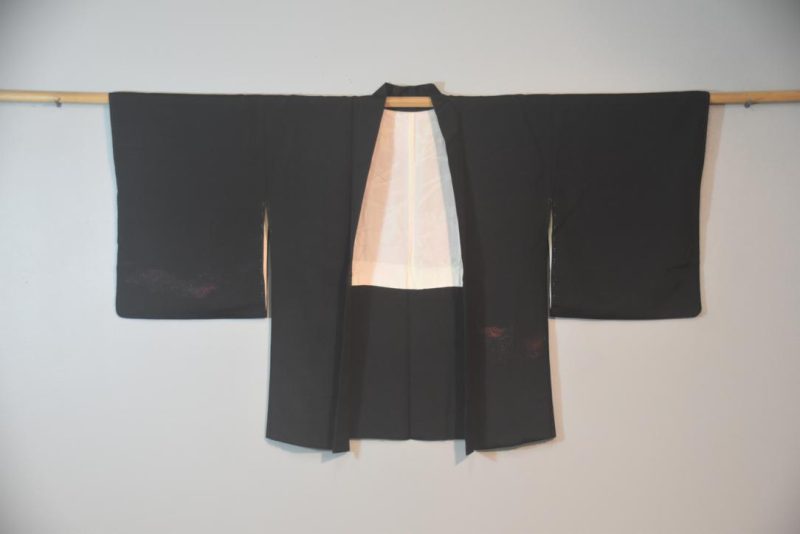Japanese Botanical Metallic Thread Vintage Haori Jacket