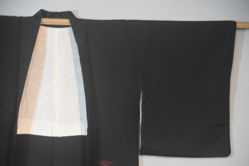 Japanese Botanical Metallic Thread Vintage Haori Jacket - Image 5