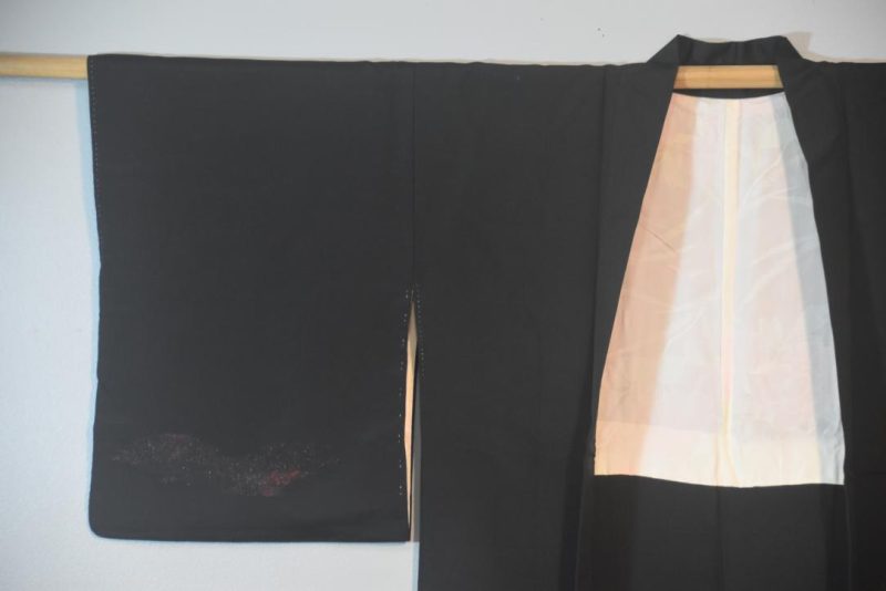 Japanese Botanical Metallic Thread Vintage Haori Jacket - Image 4