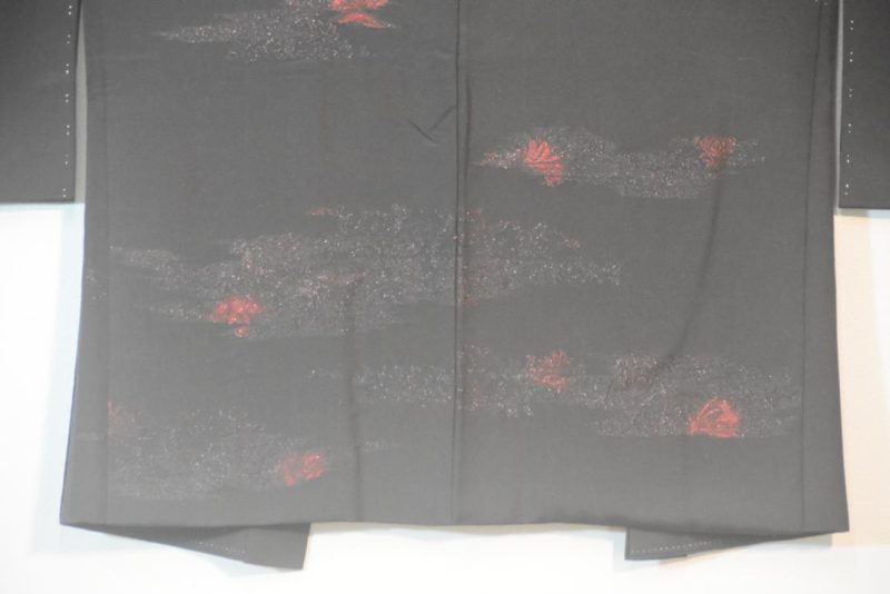 Japanese Botanical Metallic Thread Vintage Haori Jacket - Image 2
