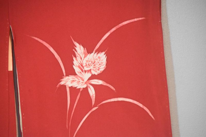Red Iris Vintage Haori Jacket - Image 6