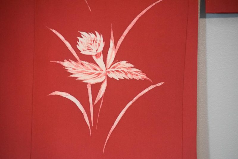 Red Iris Vintage Haori Jacket - Image 2