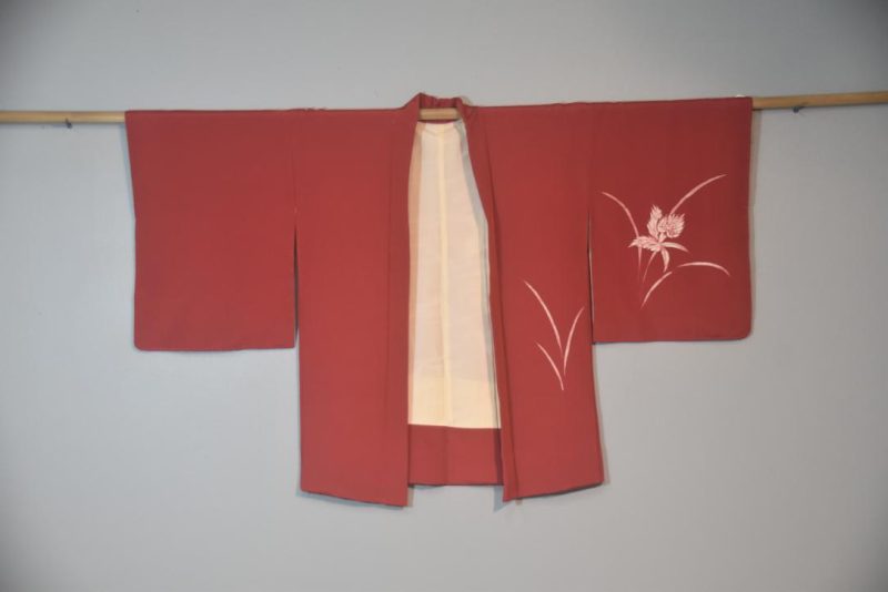 Red Iris Vintage Haori Jacket - Image 4