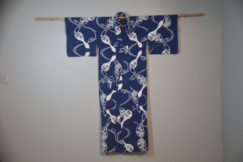 Blue Gorde Vintage Japanese Cotton Yukata