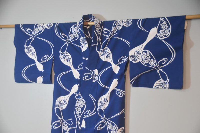 Blue Gorde Vintage Japanese Cotton Yukata - Image 4