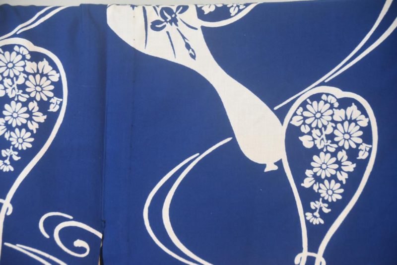 Blue Gorde Vintage Japanese Cotton Yukata - Image 2