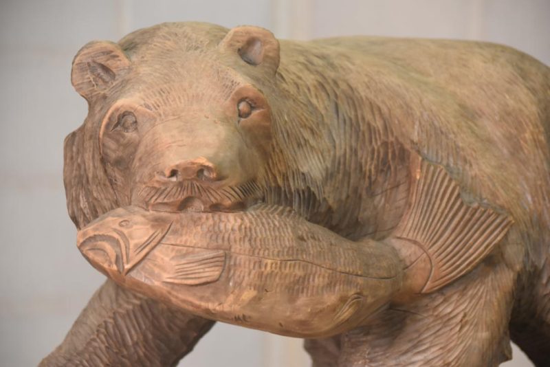 Carved Wooden Hokkaido Bear Width:500mm - Image 2