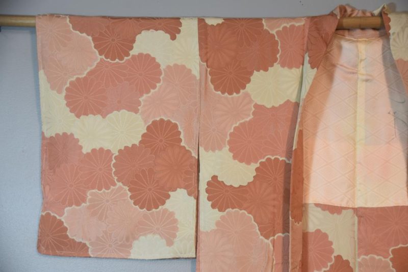 Clouds of Flowers Japanese Vintage Silk Haori Jacket - Image 3