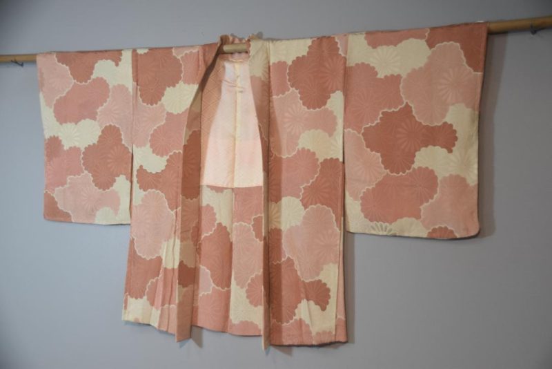 Clouds of Flowers Japanese Vintage Silk Haori Jacket - Image 4