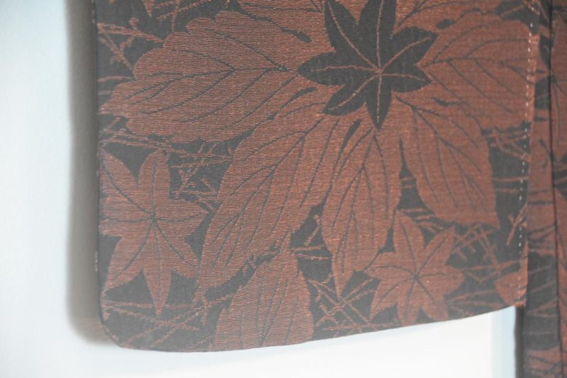 Metallic Thread with Red Japanese Vintage Silk Haori Jacket - Image 2