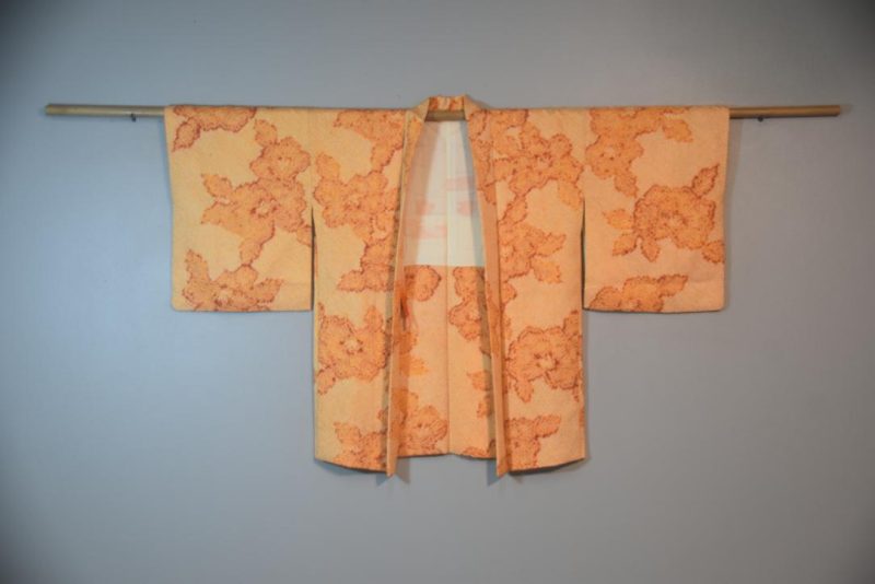 Golden Yellow Shibori Japanese Vintage Haori Jacket
