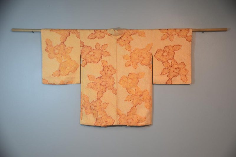 Golden Yellow Shibori Japanese Vintage Haori Jacket - Image 6