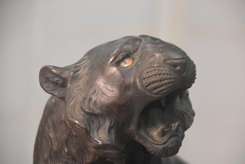 Japanese Bronze Tiger Width:580mm. - Image 2