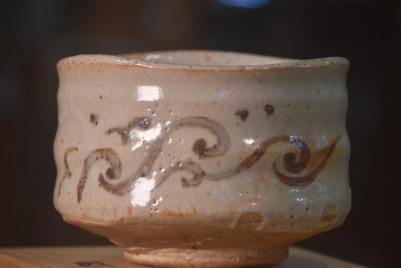 Japanese Shino Pottery Chawan Tea Bowl in a Box Width:130mm - Image 9