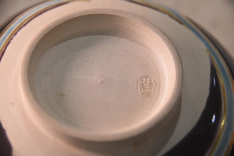 Kyoyaki Tea Bowl in a wooden box Width:120mm - Image 5
