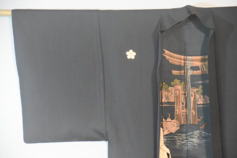 Lakeside Tori Gate Vintage Japanese Silk Mans Haori - Image 6