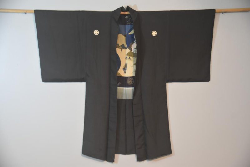 Mountain Walk Vintage Japanese Silk Mans Haori - Image 5