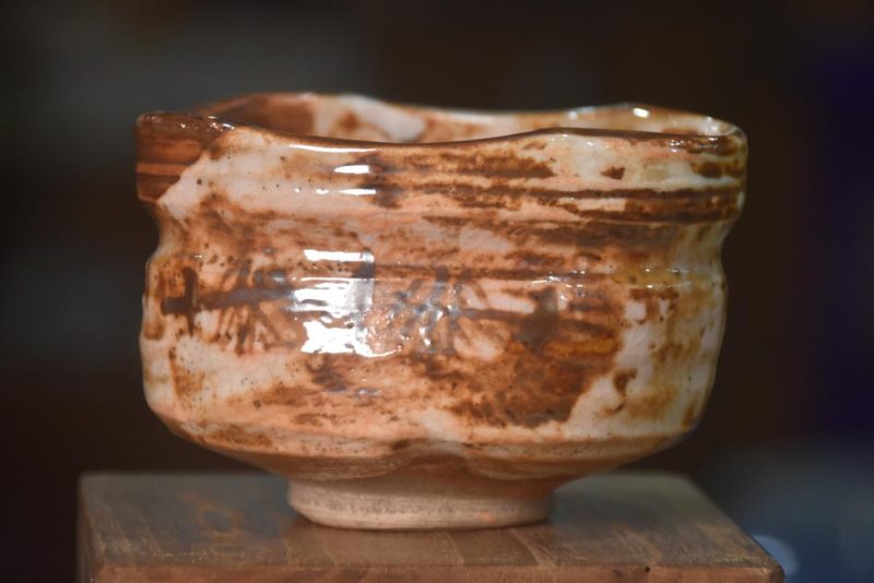 Chawan Tea Bowl in a wooden box Width:125mm - Image 7