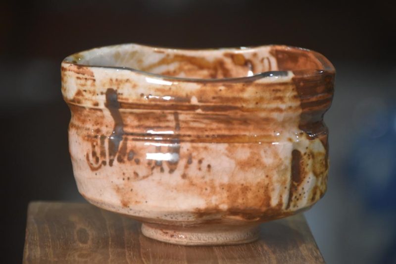 Chawan Tea Bowl in a wooden box Width:125mm - Image 6