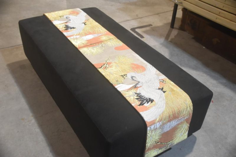 Stunning Crane Design Vintage Maru Obi Sash Table Runner Length 4000mm - Image 6