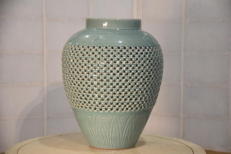 Korean Celadon Vase Width:340mm
