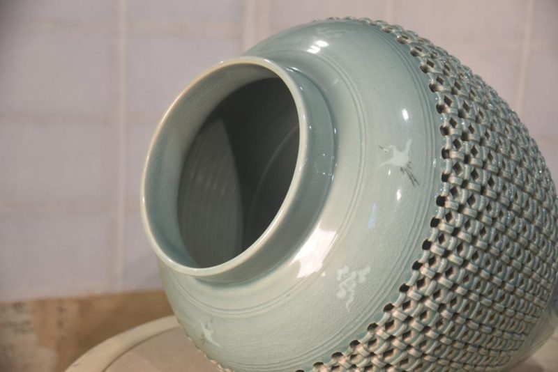 Korean Celadon Vase Width:340mm - Image 3