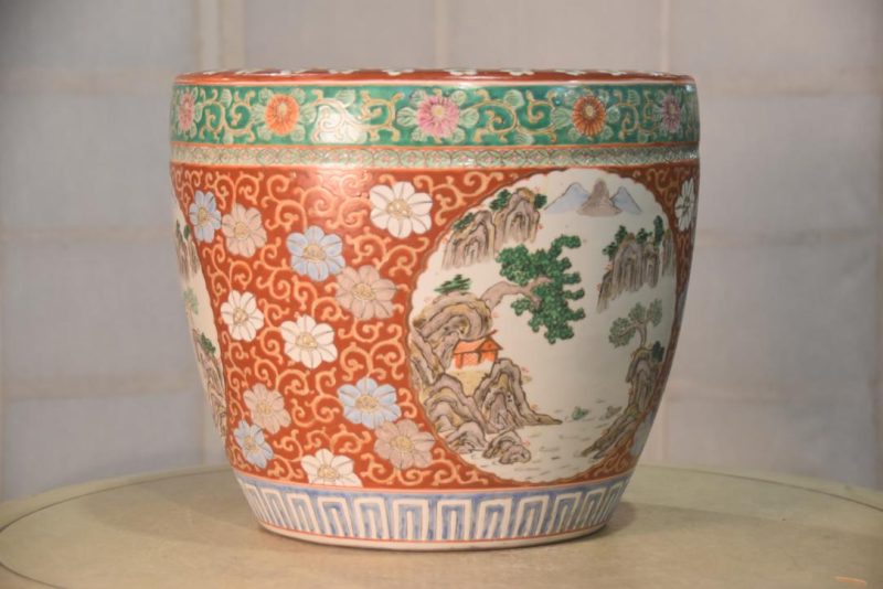 Coloured Imari Hibachi Width:300mm