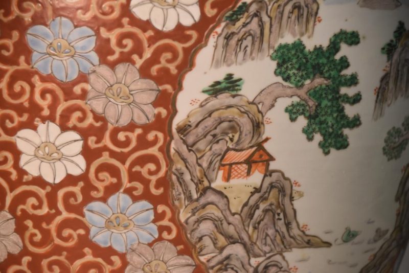 Coloured Imari Hibachi Width:300mm - Image 2