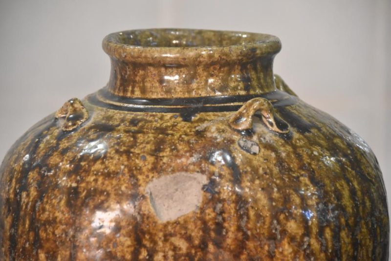 Shigaraki Wood Fired Tsubo Vase Width:230mm - Image 7