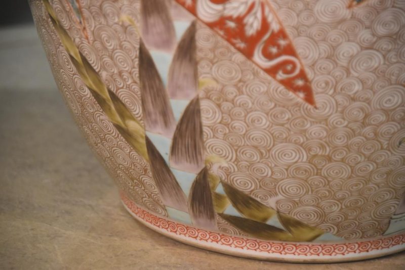 Kutani Pottery Vase Width:280mm - Image 6