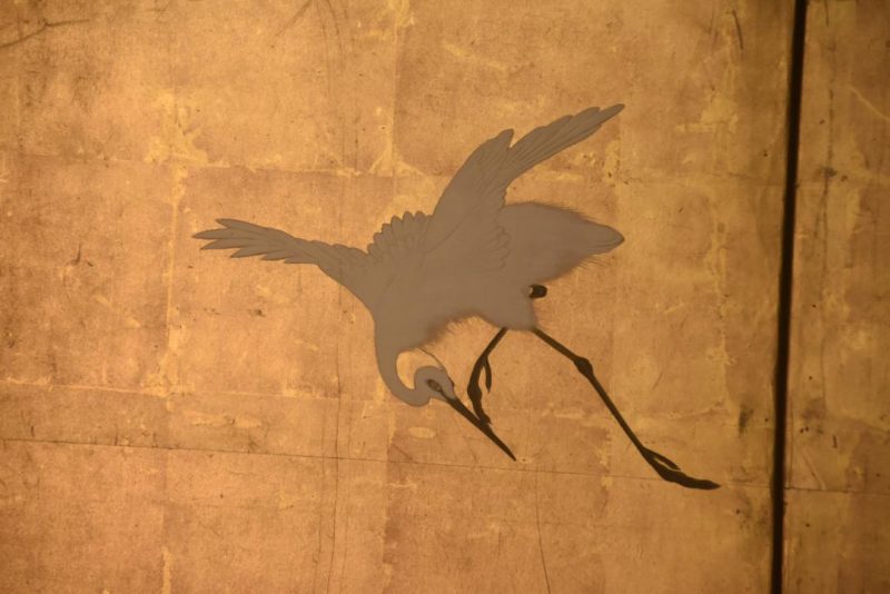 Kano School Birds on Gold Screen Width:2860mm - Image 5