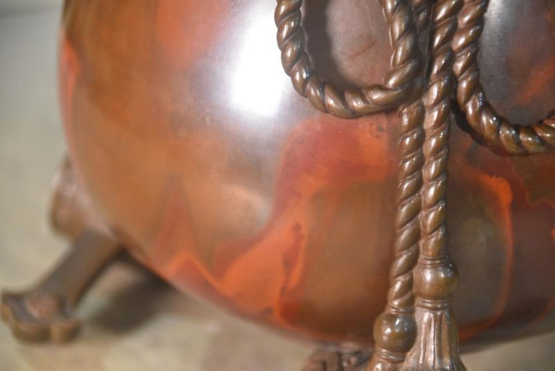 Murashido Bronze Usubata Ikenobu Vase Width:315mm - Image 2