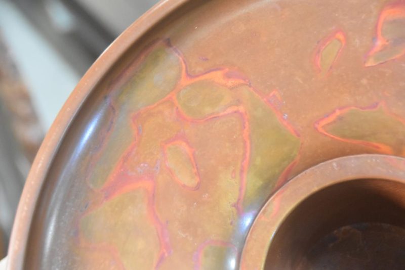 Murashido Bronze Usubata Ikenobu Vase Width:315mm - Image 5