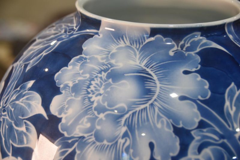 Japanese Arita Pottery Vase Width:300mm - Image 2