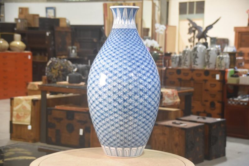 Japanese Fukugawa Ceramic Vase Height:580mm
