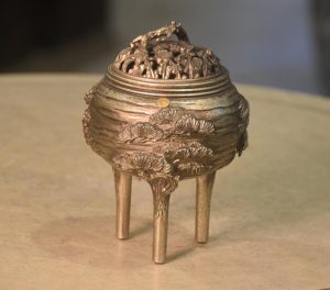 Japanese Bronze Incense Burner Width:110mm
