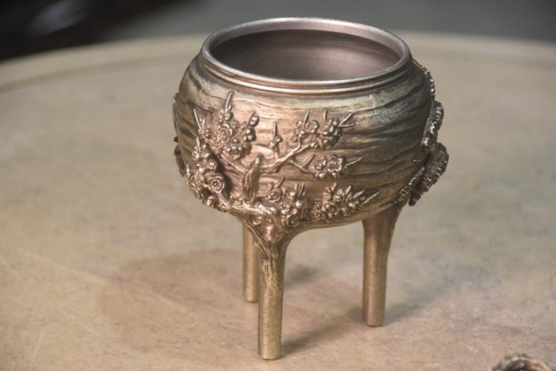 Japanese Bronze Incense Burner Width:110mm - Image 6