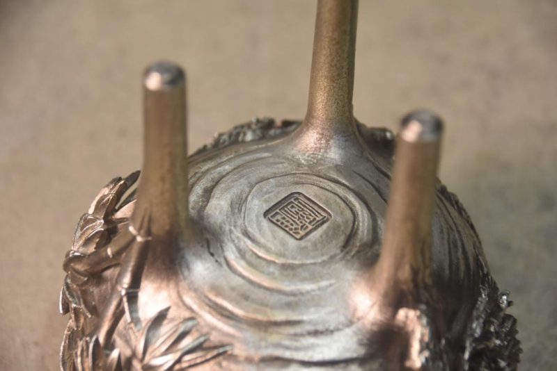 Japanese Bronze Incense Burner Width:110mm - Image 4