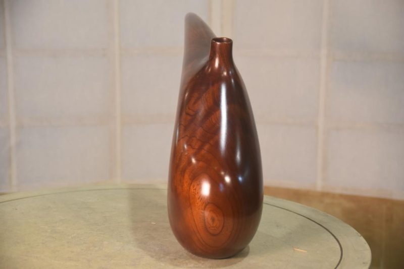 Burl Elm Wooden Vase Width:470mm - Image 5