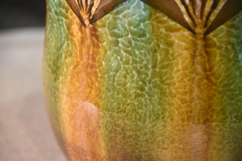 Kyoyaki (Kyoto Pottery) Vase Height:250mm - Image 6