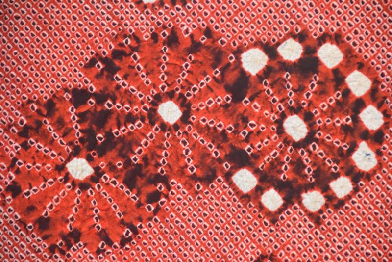 Fireworks Red Shibori Japanese Vintage Haori Jacket - Image 2