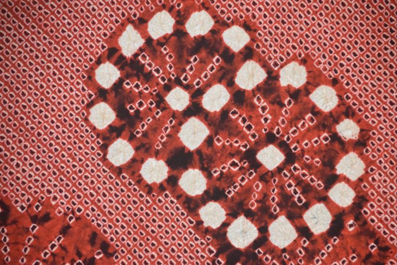 Fireworks Red Shibori Japanese Vintage Haori Jacket - Image 3